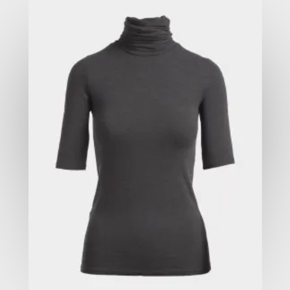MAJESTIC FILATURES
Soft Touch Half-Sleeve Turtleneck- charcoal grey